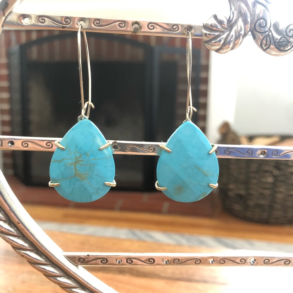 Kendra Scott turquoise/gold Allison earrings
